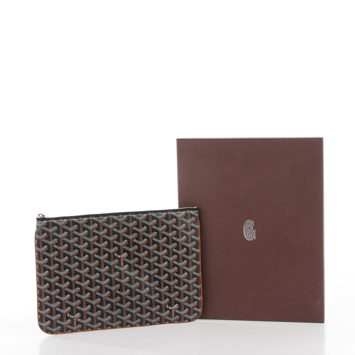 Goyard Goyardine Senat Pochette MM Black Gold 6 of 10