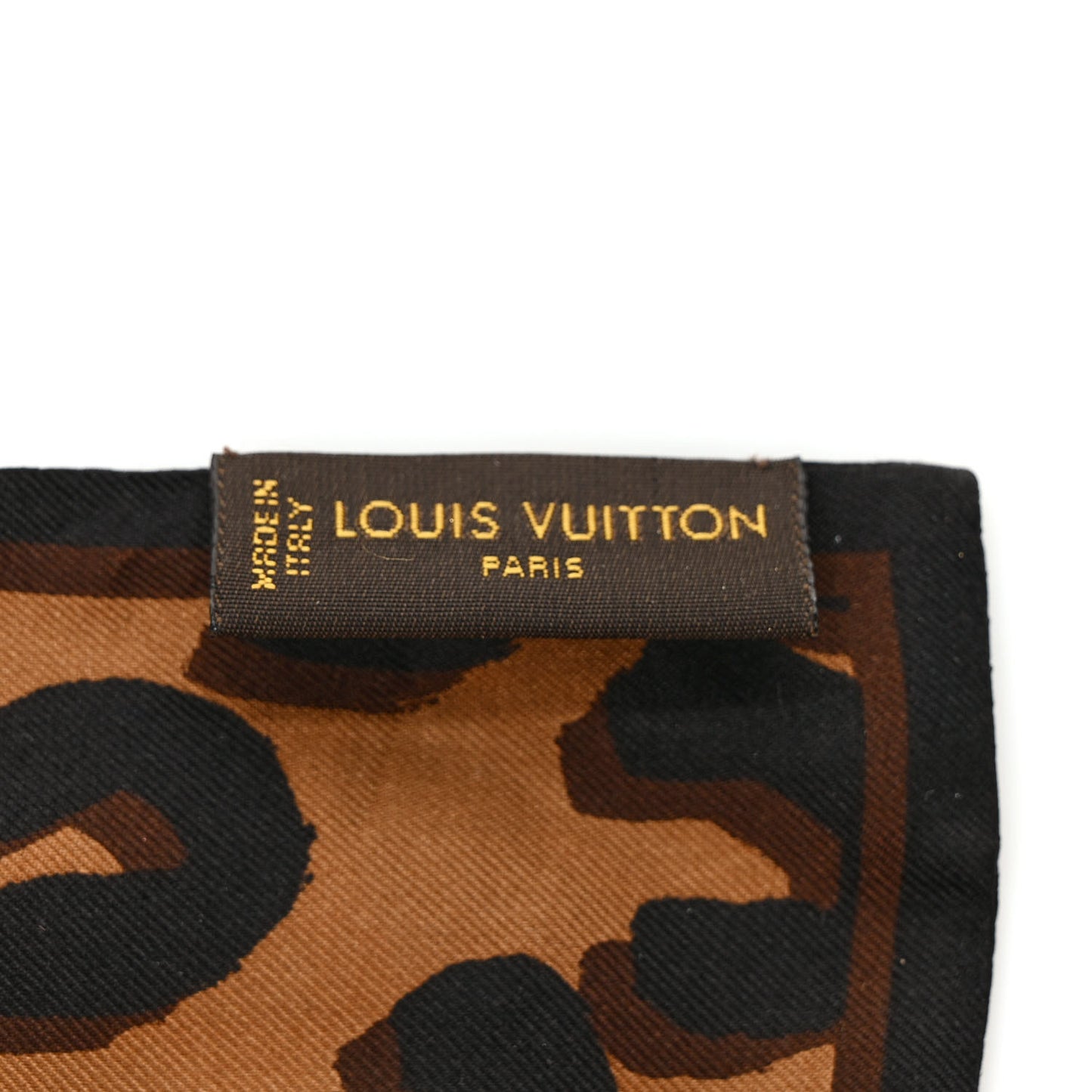Silk Leopard Bandeau Scarf Marron