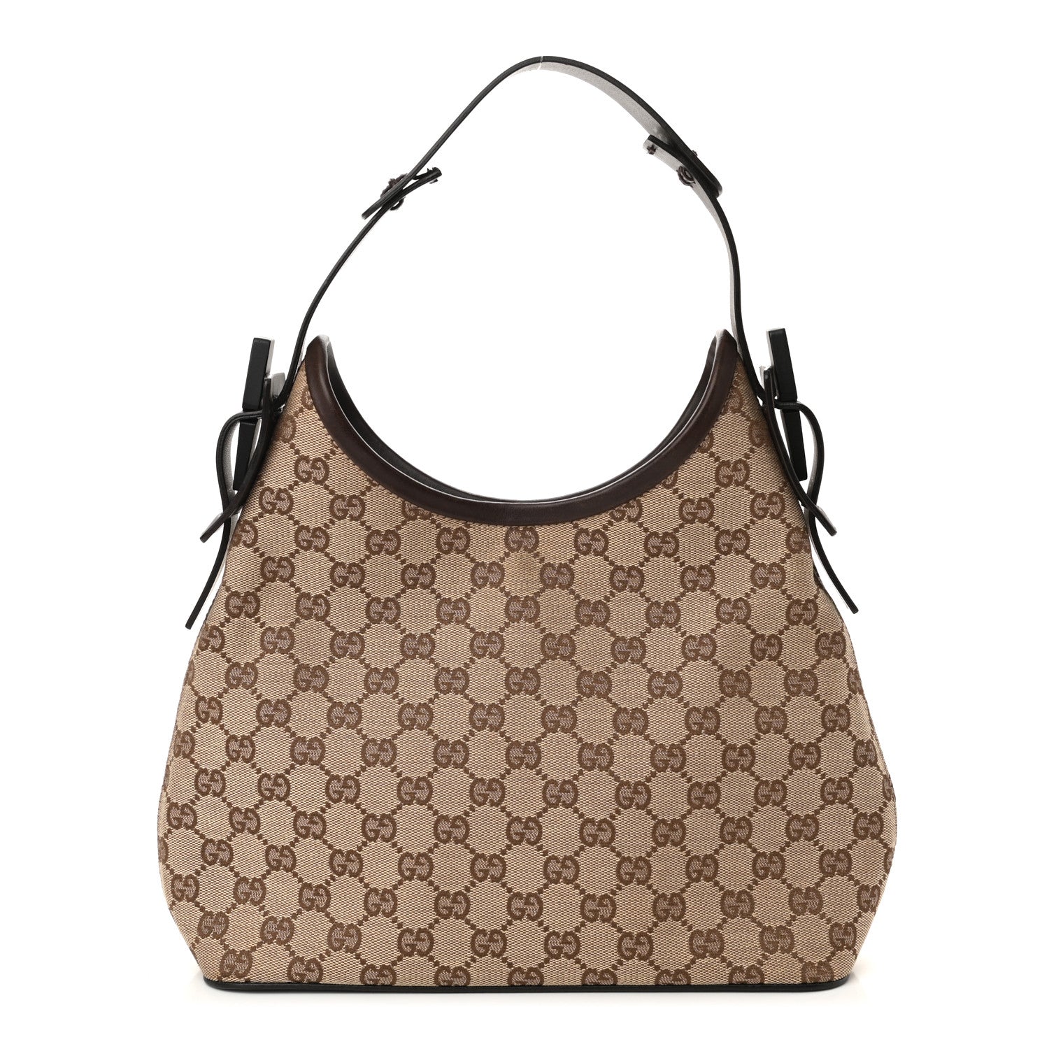 Gucci Monogram Small Hobo Dark Brown 1 of 10