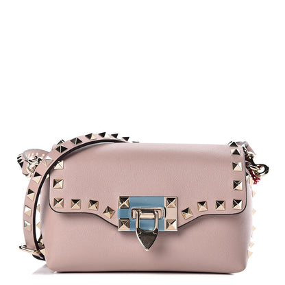 Valentino Garavani Calfskin Mini Rockstud Crossbody Bag Poudre 1 of 10