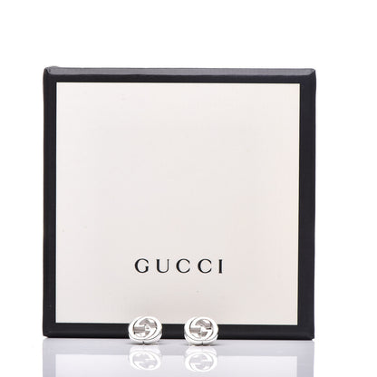 Gucci Sterling Silver Interlocking GG Stud Earrings 5 of 5