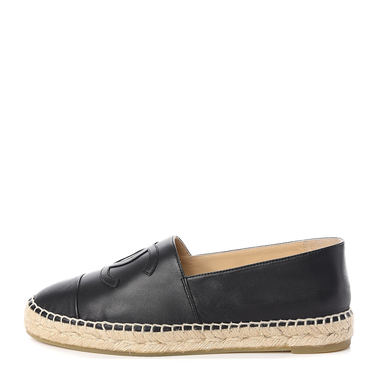 Lambskin CC Espadrilles 39 Black