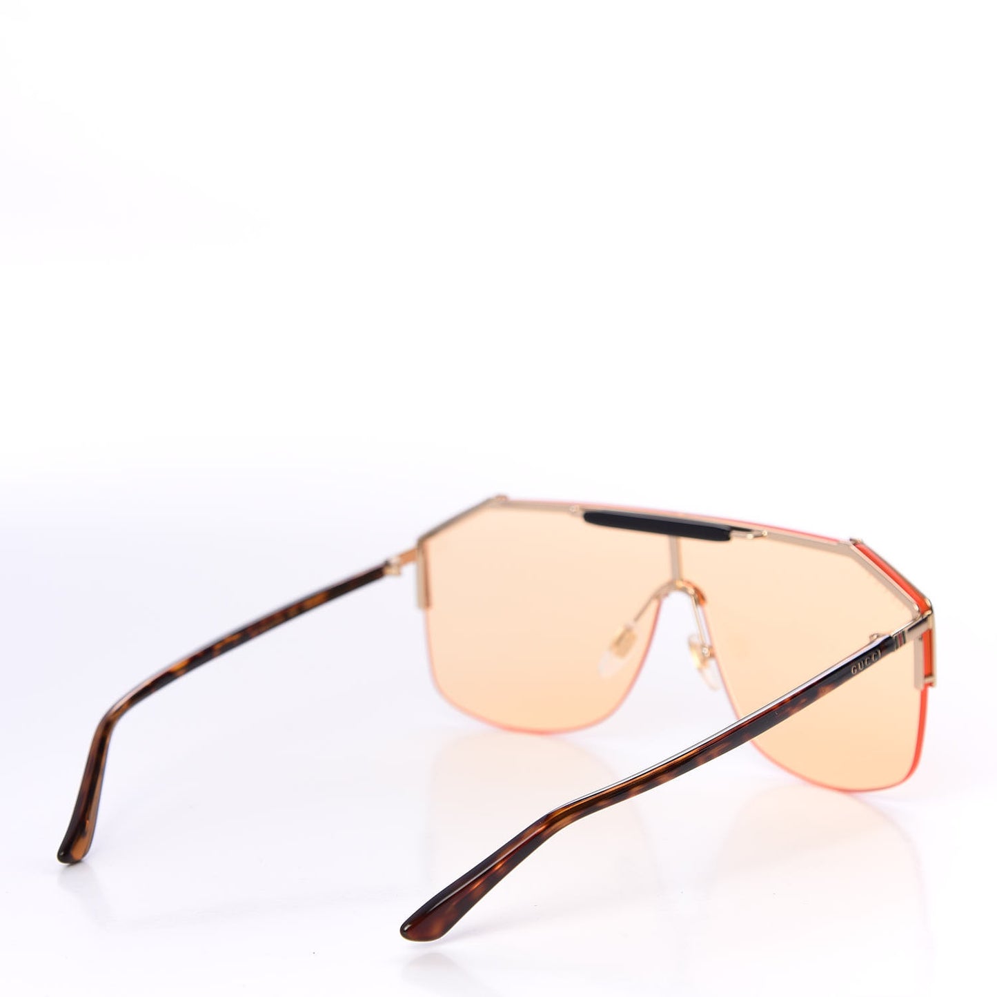 Metal Rimless Square Sunglasses GG0291S Ambar Gold