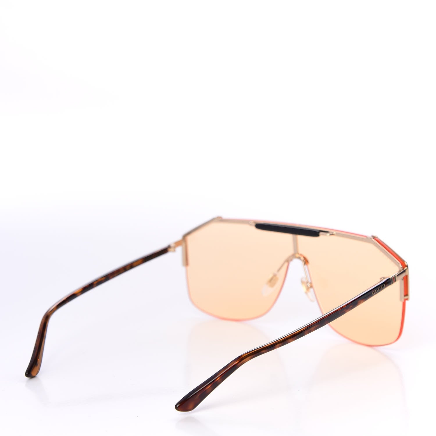 Gucci Metal Rimless Square Sunglasses GG0291S Ambar Gold 4 of 8