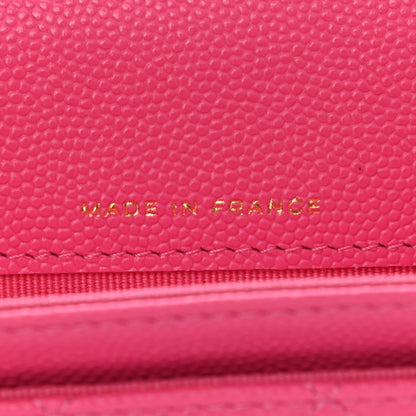 Chanel Caviar Quilted Flap Card Holder Wallet Pink 7 of 9