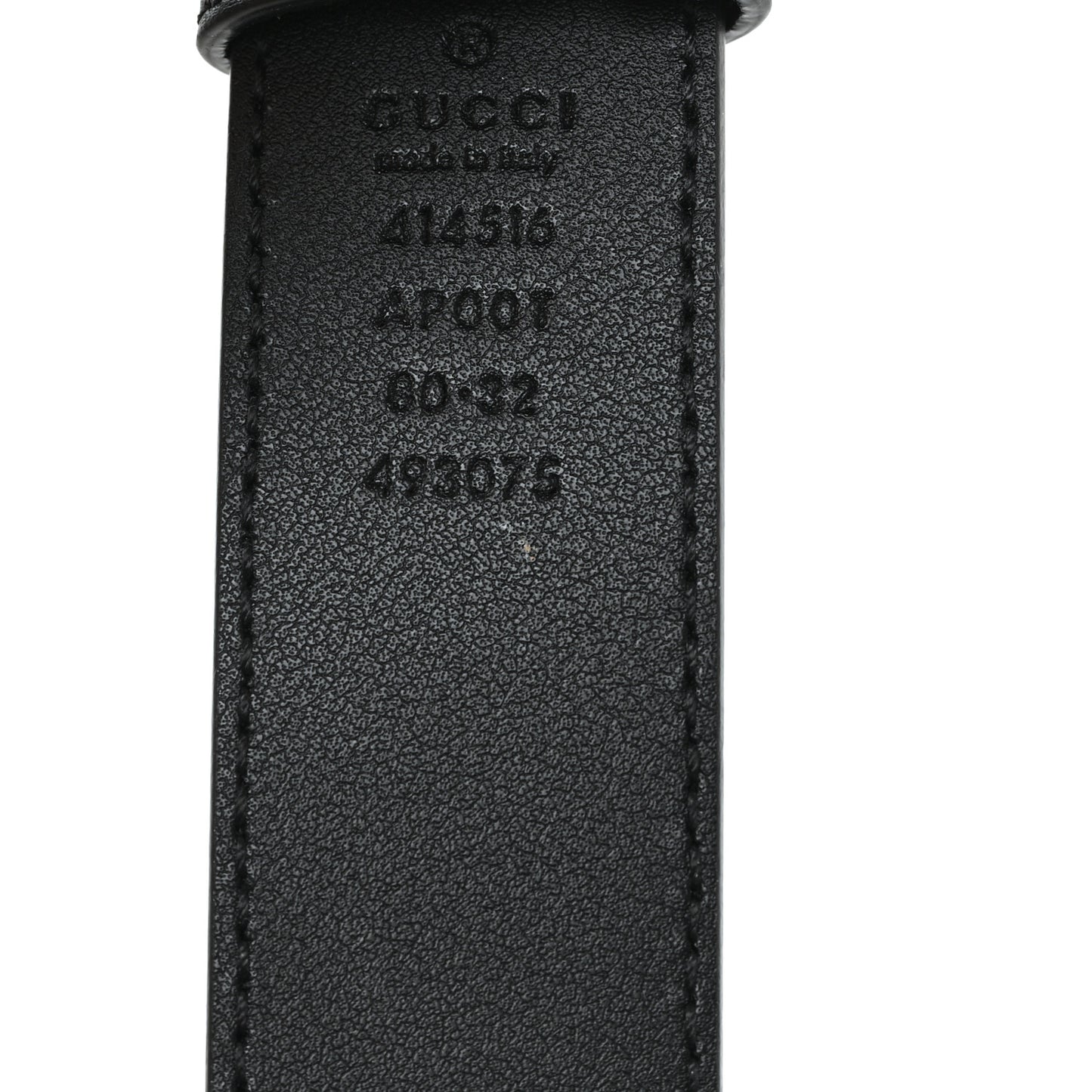 Calfskin Double G 30mm Belt 80 32 Black