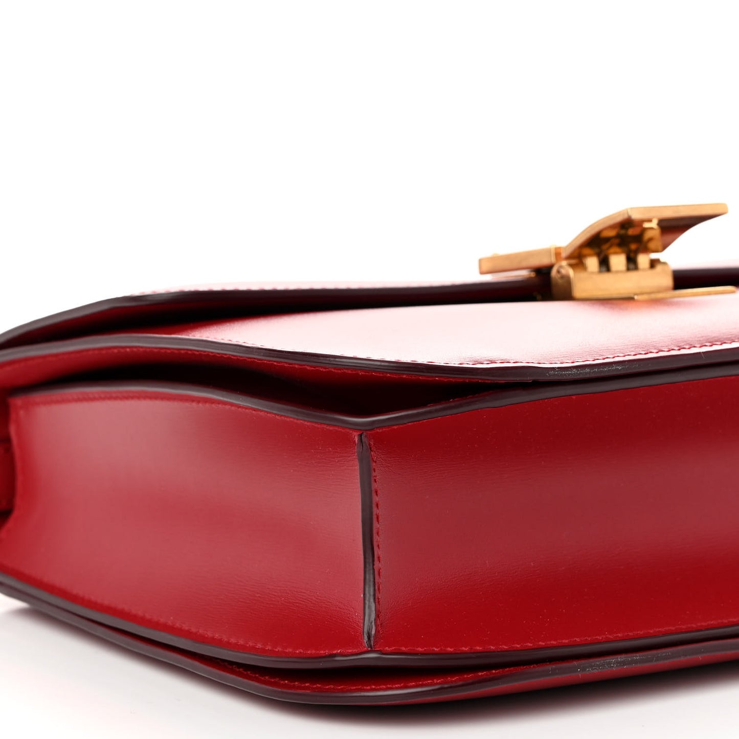 Box Calfskin Medium Classic Box Flap Bag Red