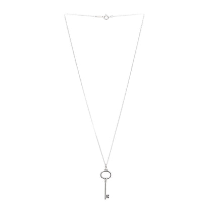 Tiffany Sterling Silver Oval Key Pendant Necklace 3 of 5