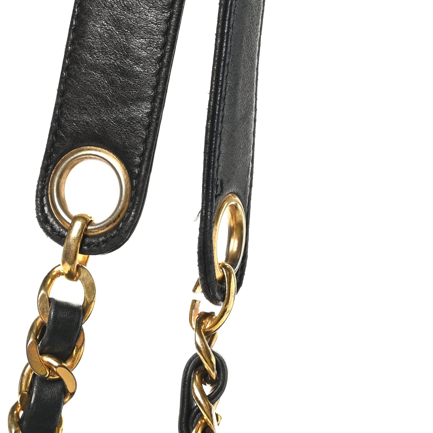 Lambskin Quilted Shopping Tote Dark Brown