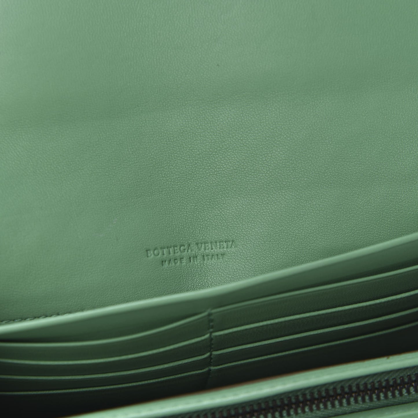 Nappa Intrecciato Continental Flap Wallet Mint Green