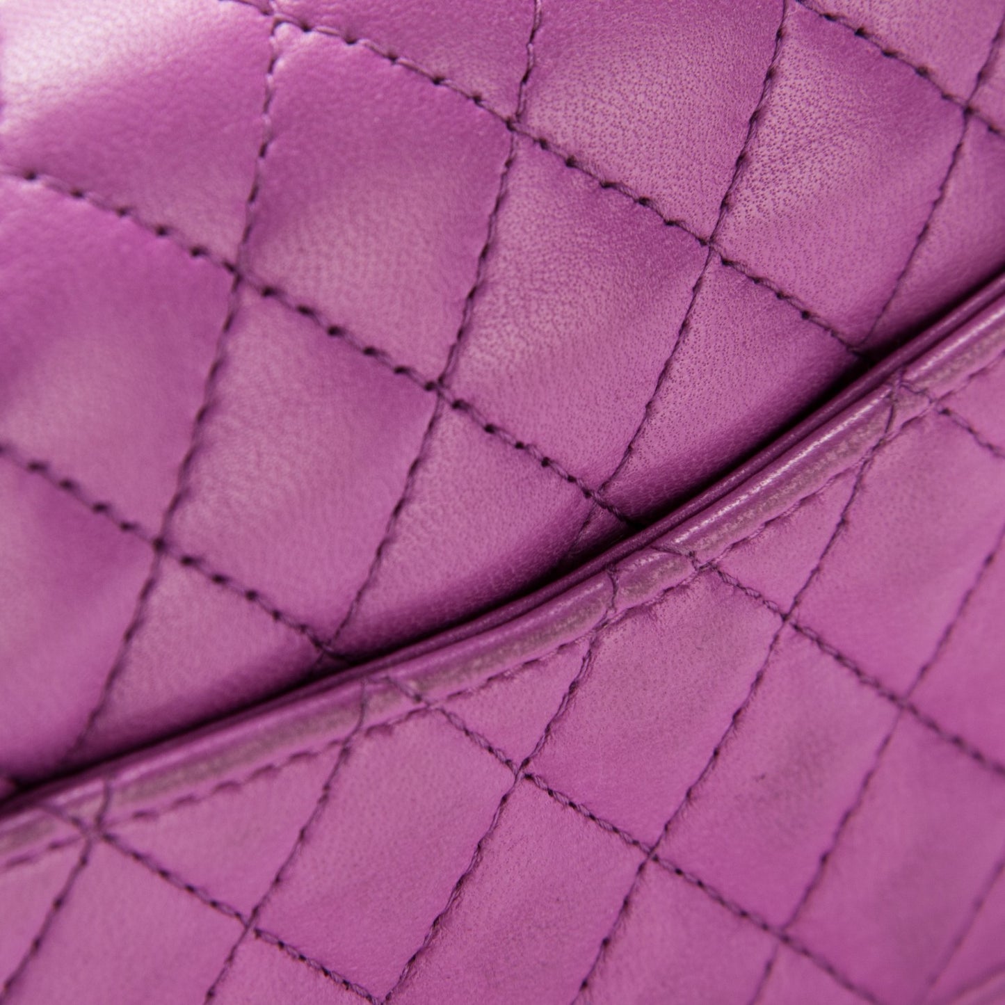 Lambskin Extra Mini Rectangular Ladybug Flap Purple
