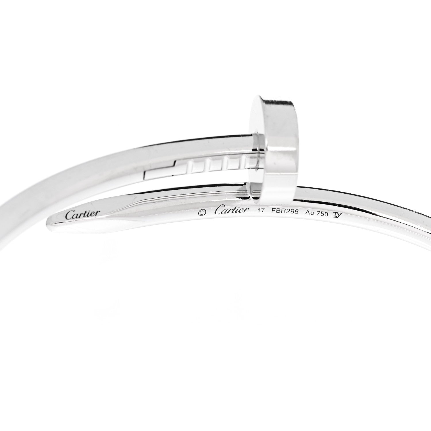 Cartier 18K White Gold Juste Un Clou Bracelet 17 3 of 4