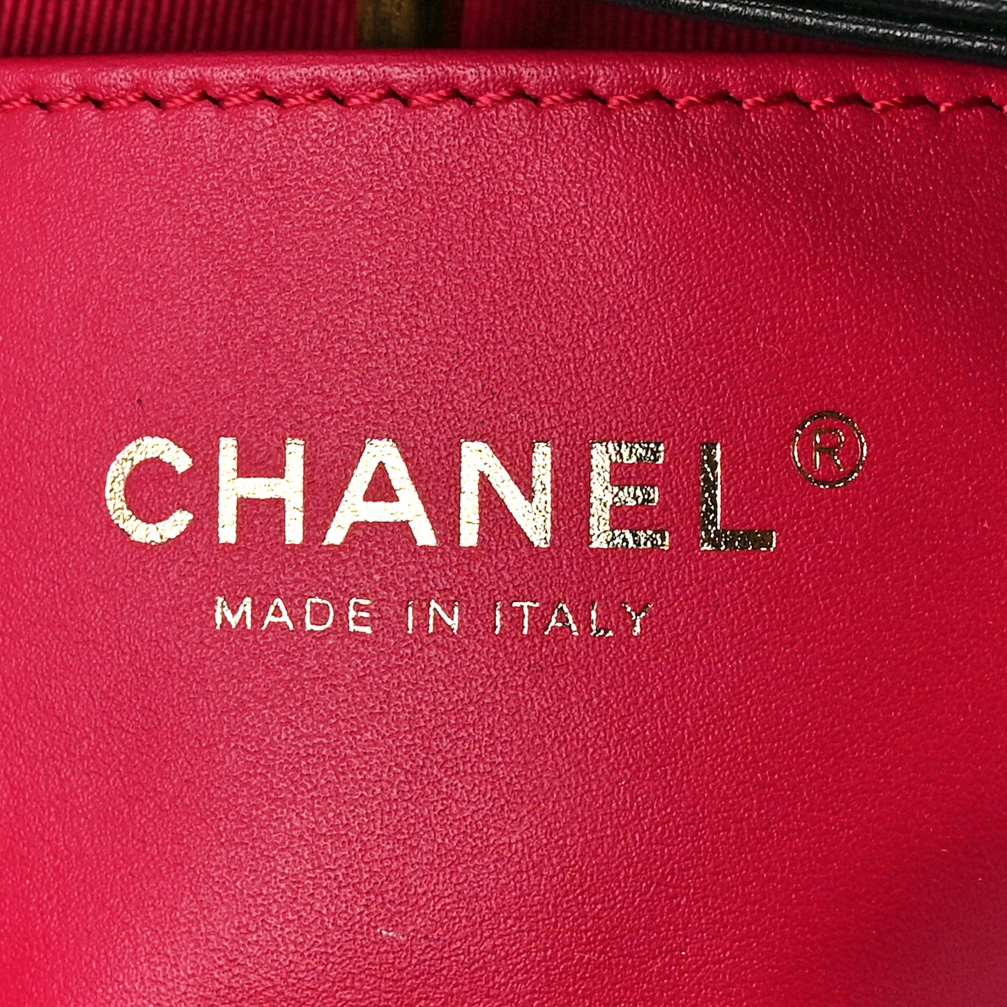 Lambskin Plexiglass Quilted Coco Love Bucket Bag Black