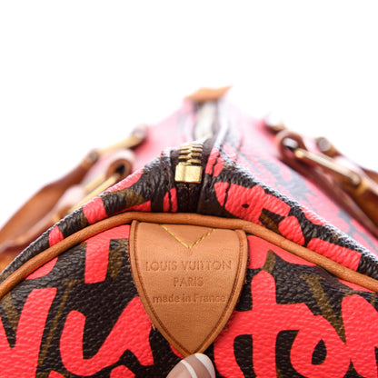 Louis Vuitton Monogram Graffiti Speedy 30 Fuchsia 8 of 9