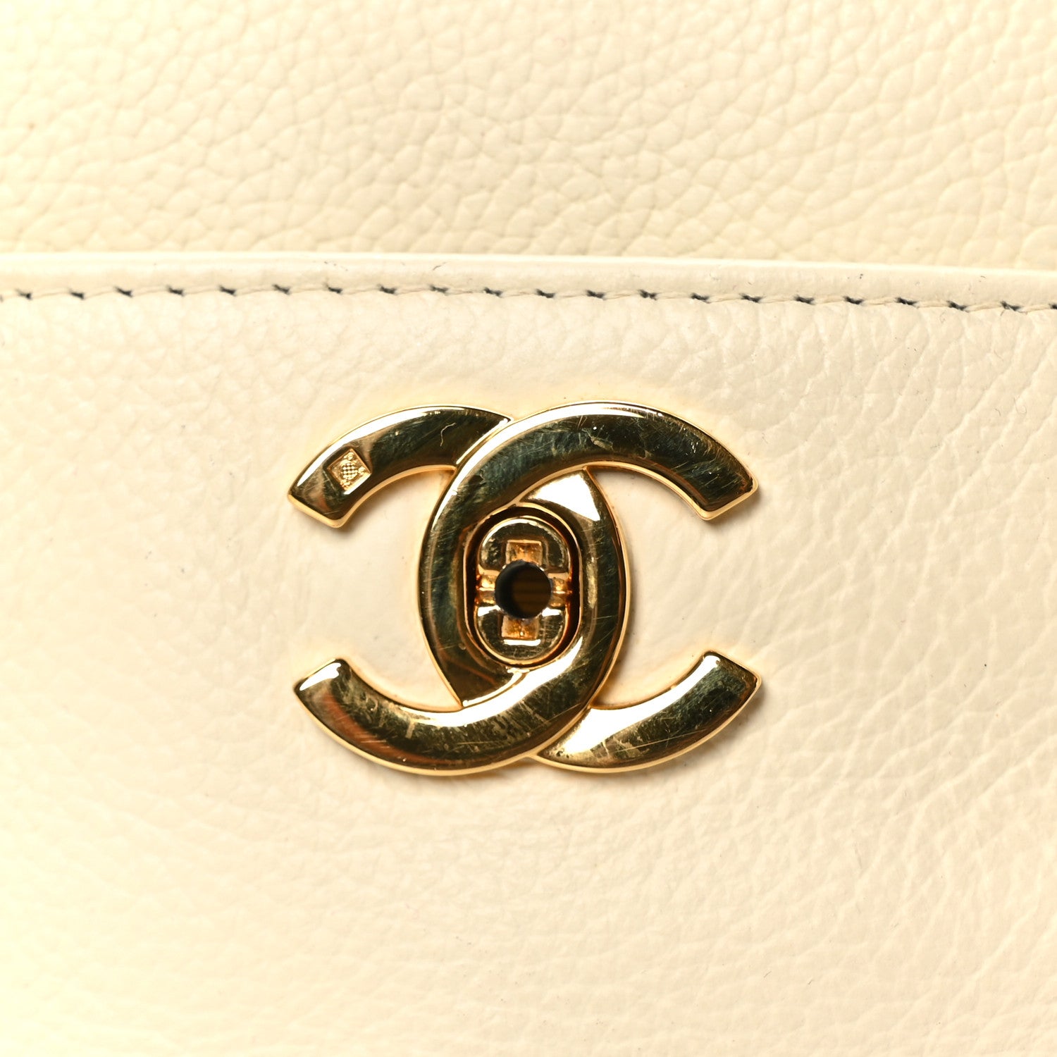 Chanel Caviar Cerf Executive Shopper Tote White 12 of 17