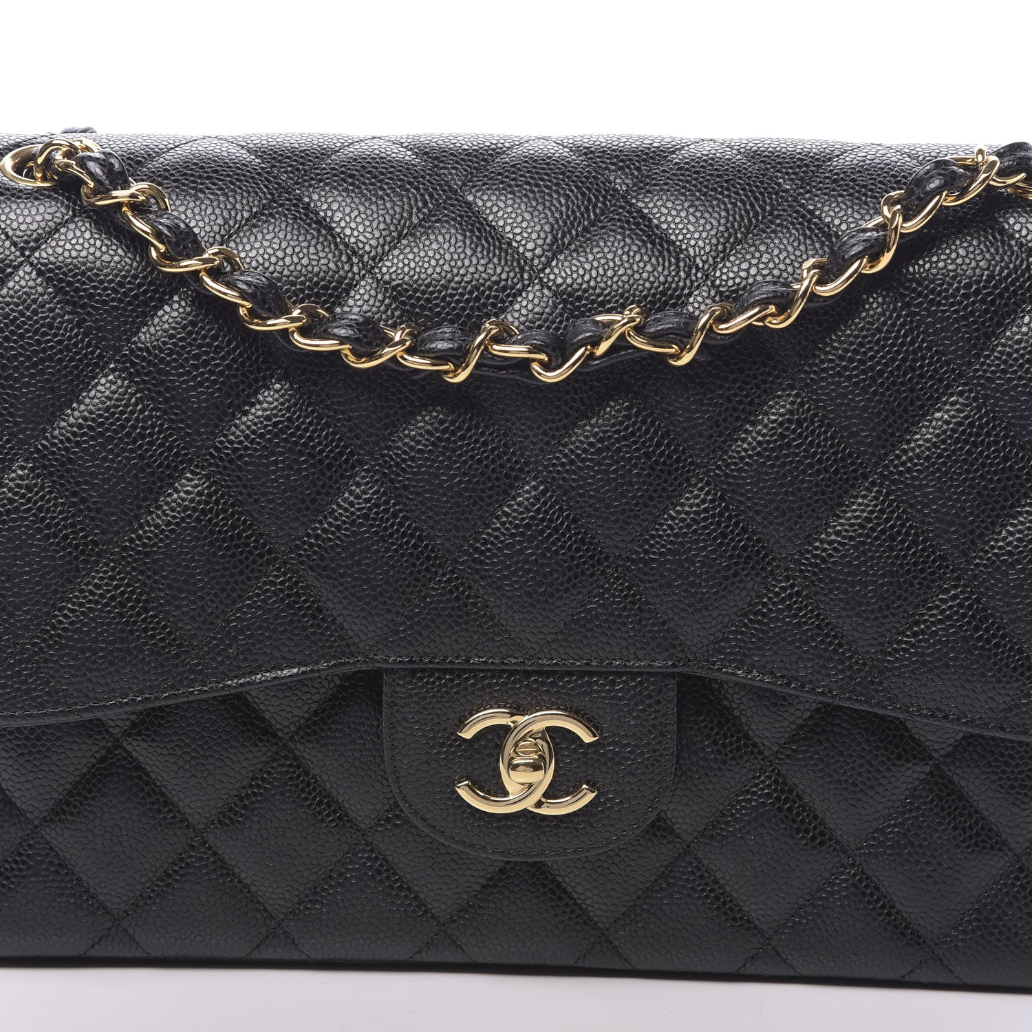 Chanel Caviar Quilted Jumbo Double Flap Black 10 of 11