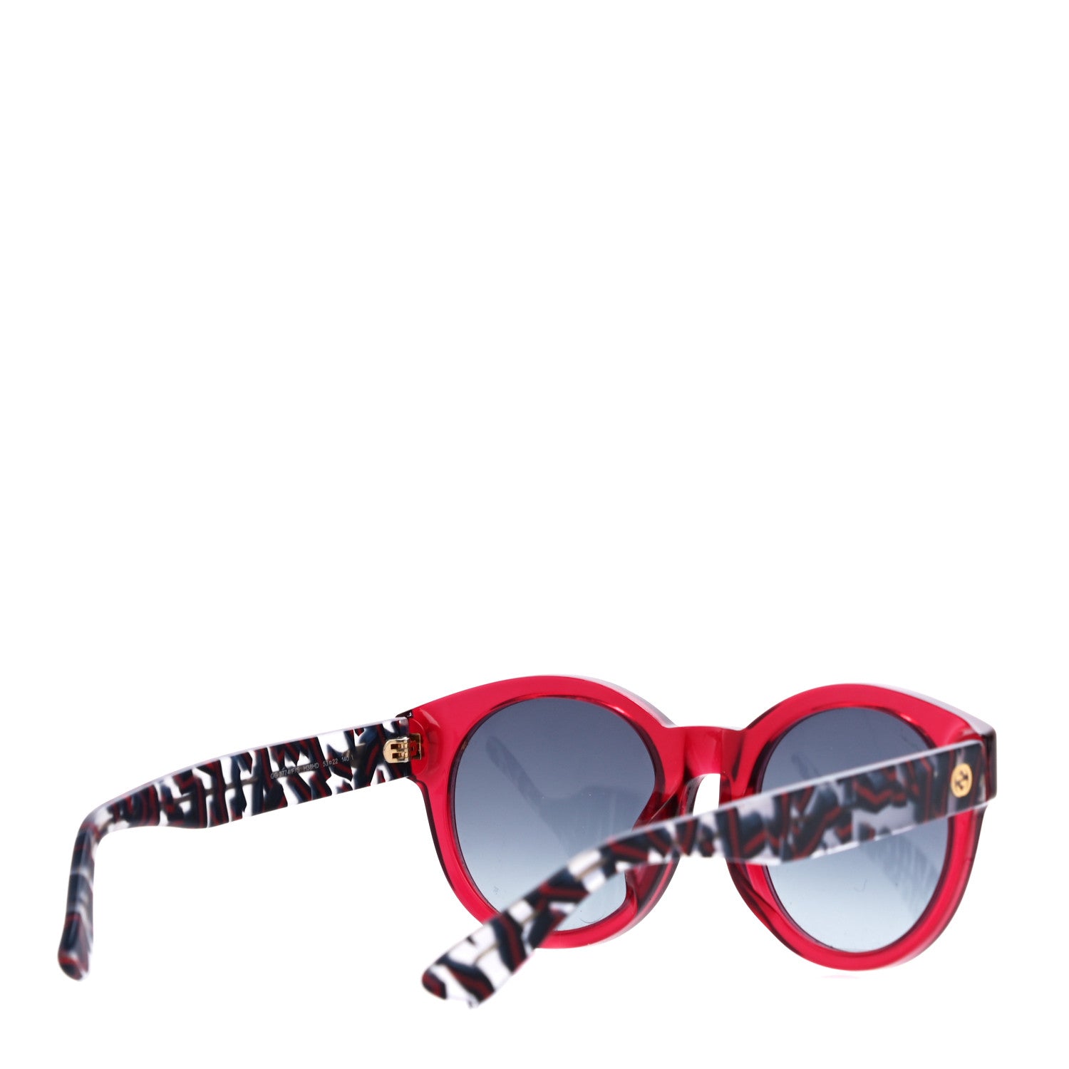 Gucci Acetate Web Round GG3763FS Sunglasses Red 3 of 7