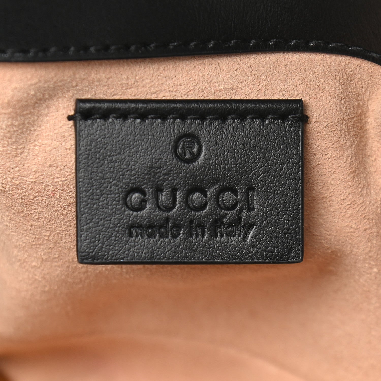 Gucci Calfskin Matelasse Super Mini GG Marmont Shoulder Bag Black 6 of 9