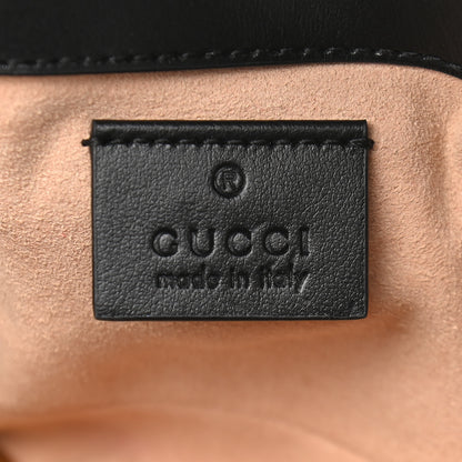 Gucci Calfskin Matelasse Super Mini GG Marmont Shoulder Bag Black 6 of 9