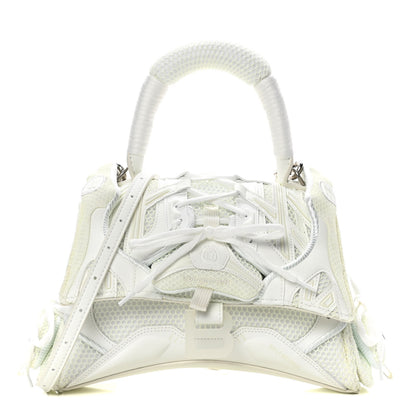 Balenciaga Faux Calfskin Fabric Glow In The Dark Small Sneakerhead Top Handle Bag White 1 of 9