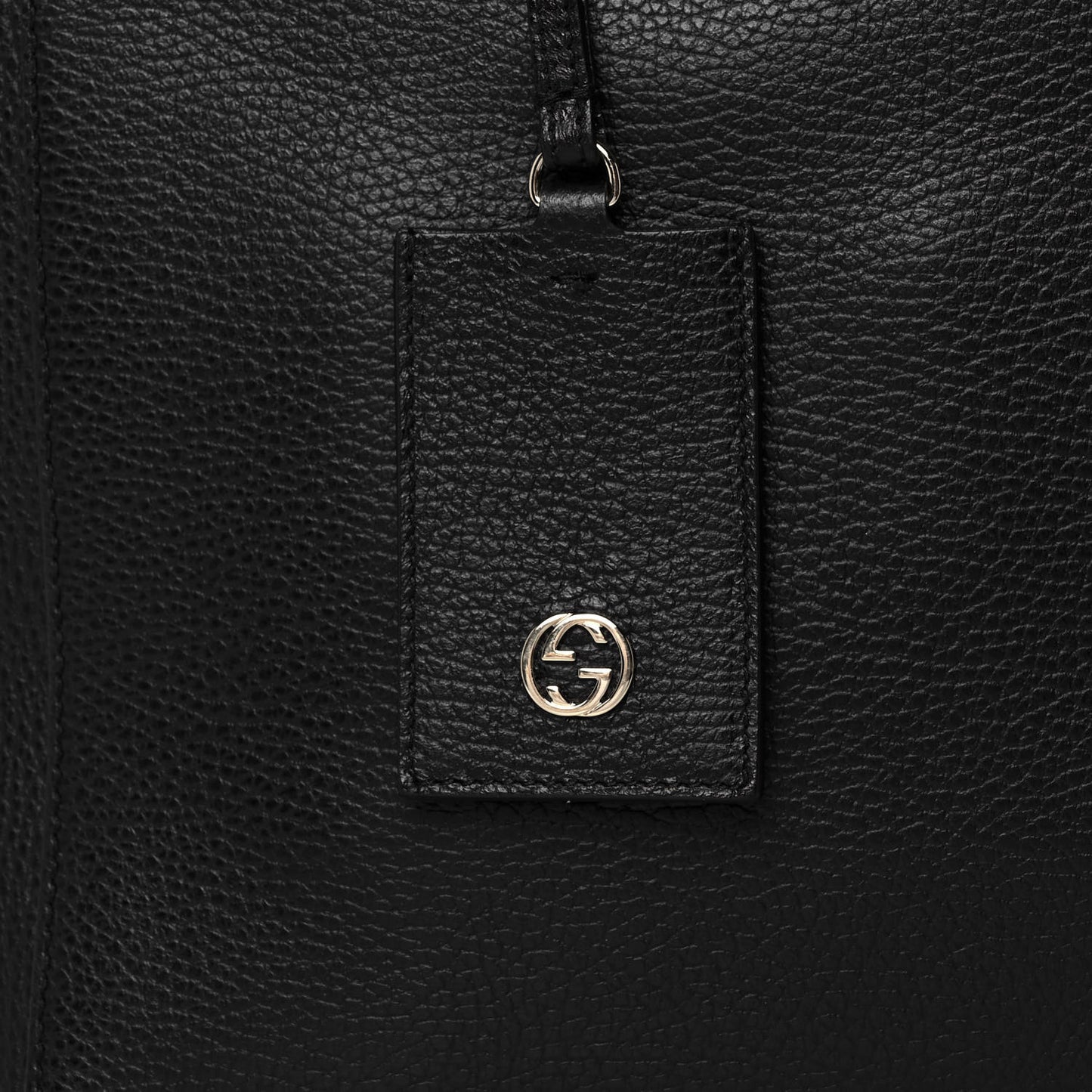 Pebbled Calfskin Medium Swing Tote Black