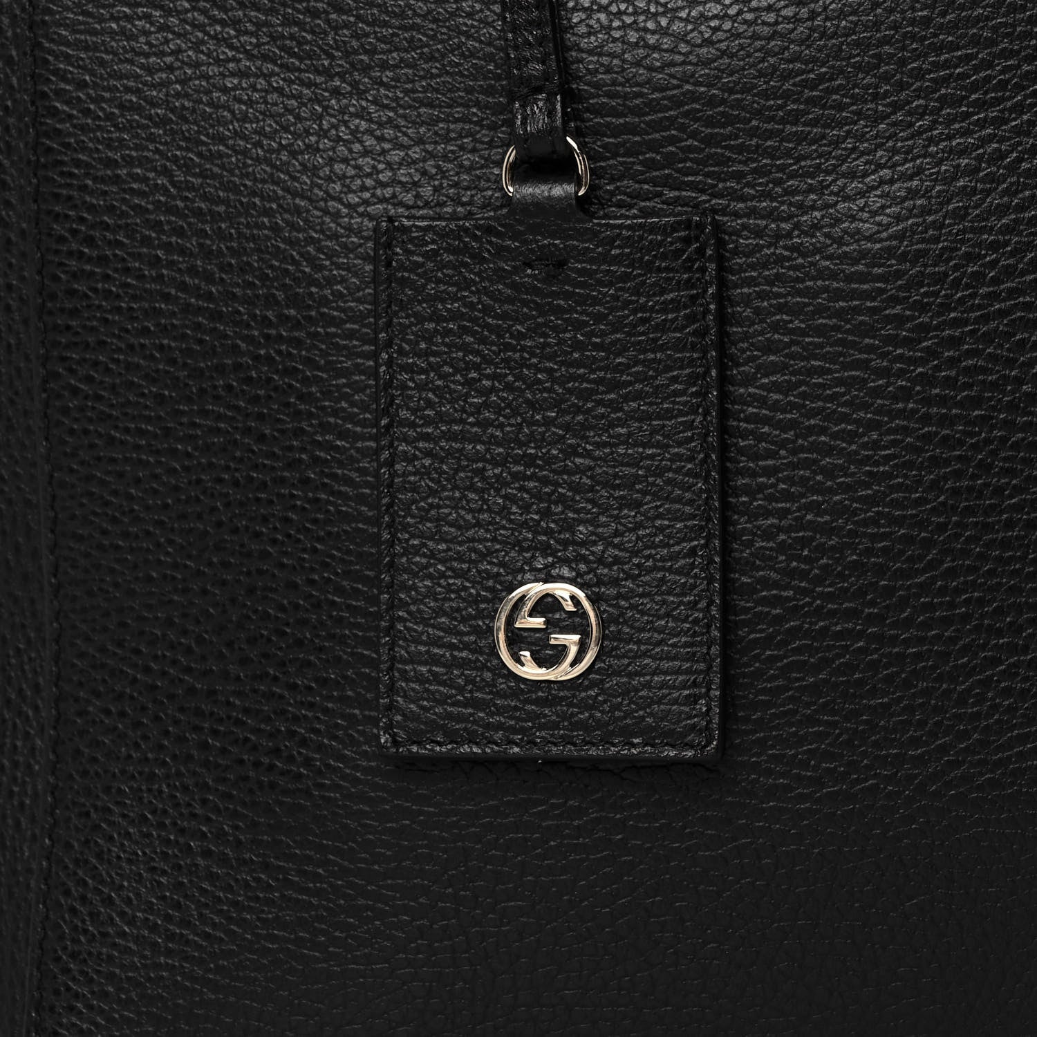 Gucci Pebbled Calfskin Medium Swing Tote Black 13 of 16