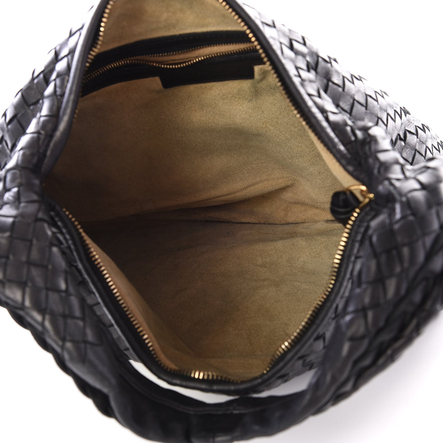Nappa Intrecciato Medium Veneta Hobo Black