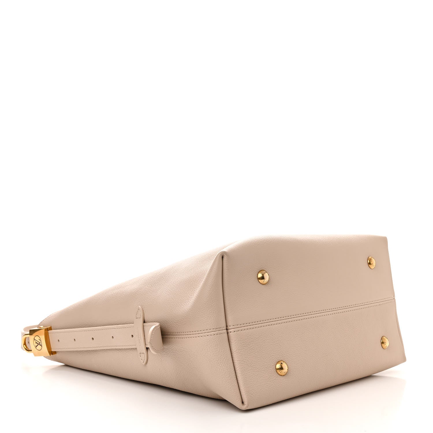 Louis Vuitton Grained Calfskin Low Key Hobo MM Limestone 5 of 13