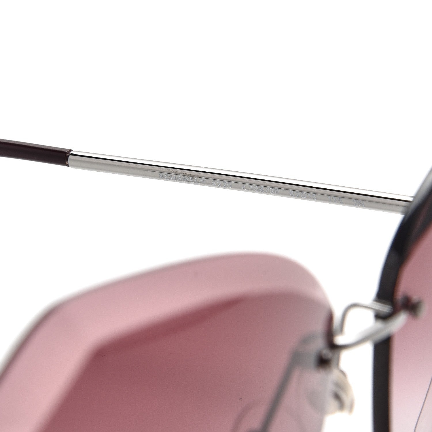 Chanel Metal Spring Round Sunglasses 4220 Pink 7 of 8