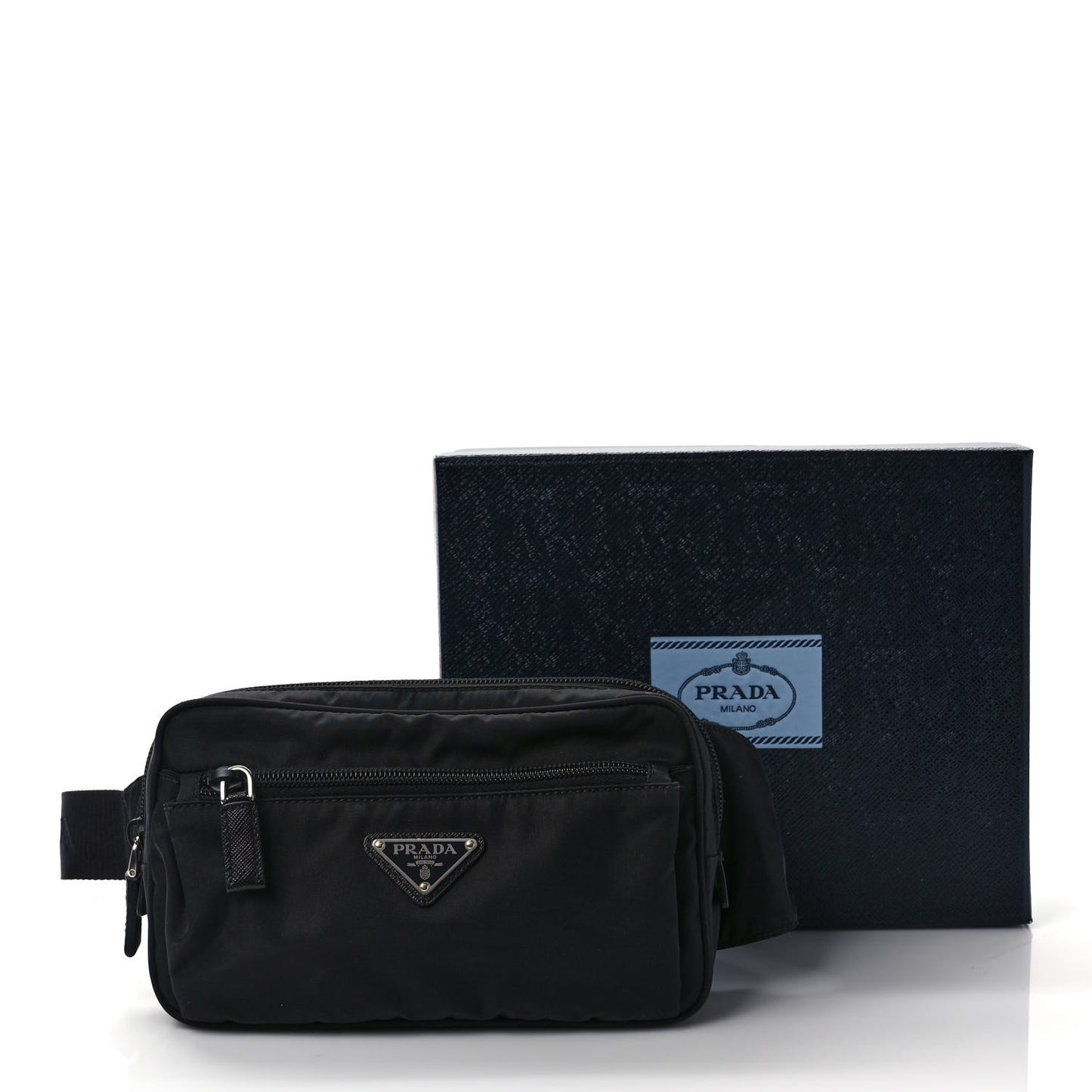 Re-Nylon Saffiano Belt Bag Black