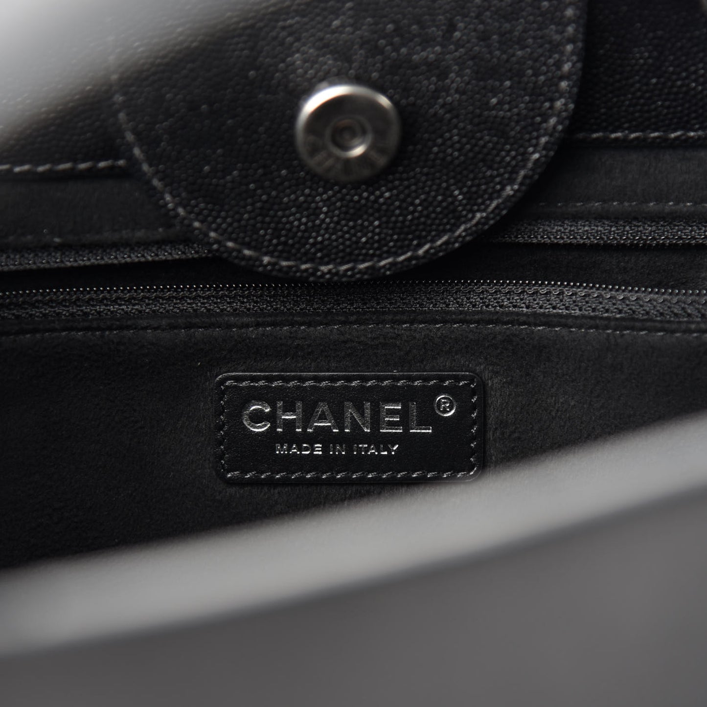 Caviar Small Studded Deauville Tote Black
