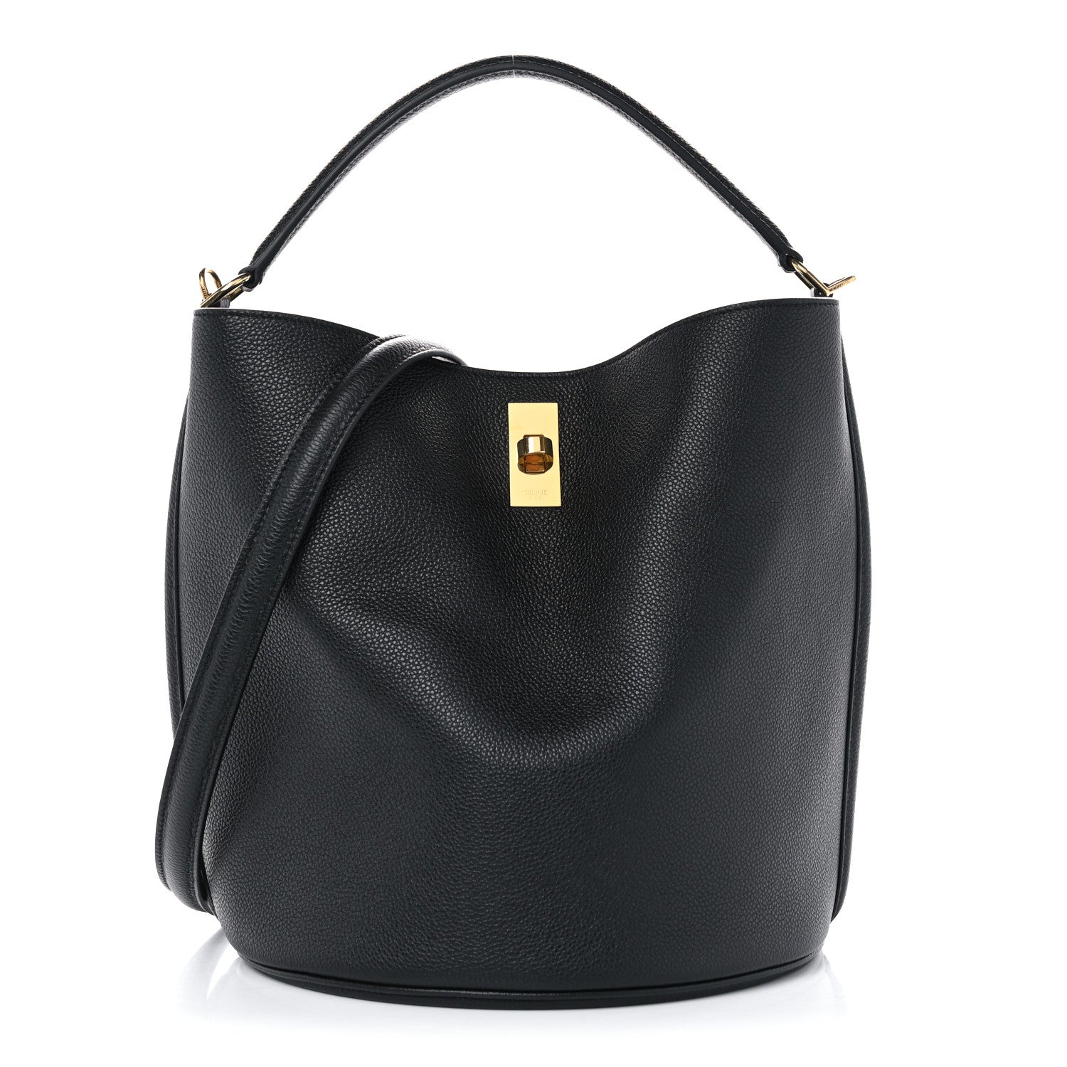 Celine Supple Grained Calfskin Bucket 16 Bag Black 1 of 12