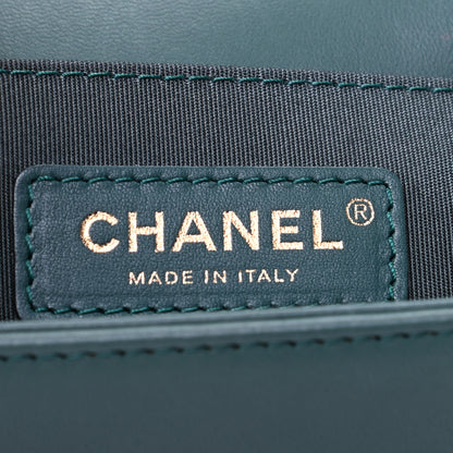 Chanel Calfskin Quilted Small Boy Flap Green 6 of 9