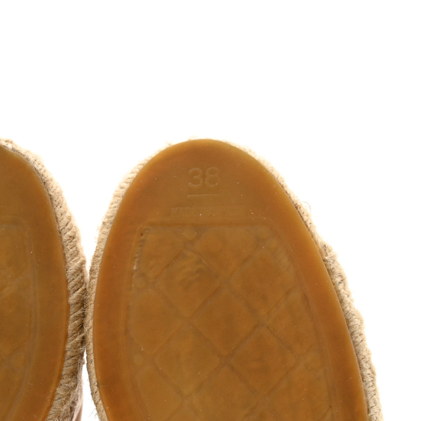 Lambskin CC Espadrilles 38 Beige Black