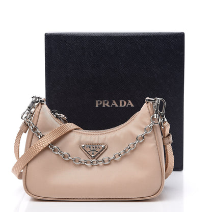 Prada Tessuto Nylon Saffiano Mini Re-Edition 2000 Shoulder Bag Cammeo 8 of 8