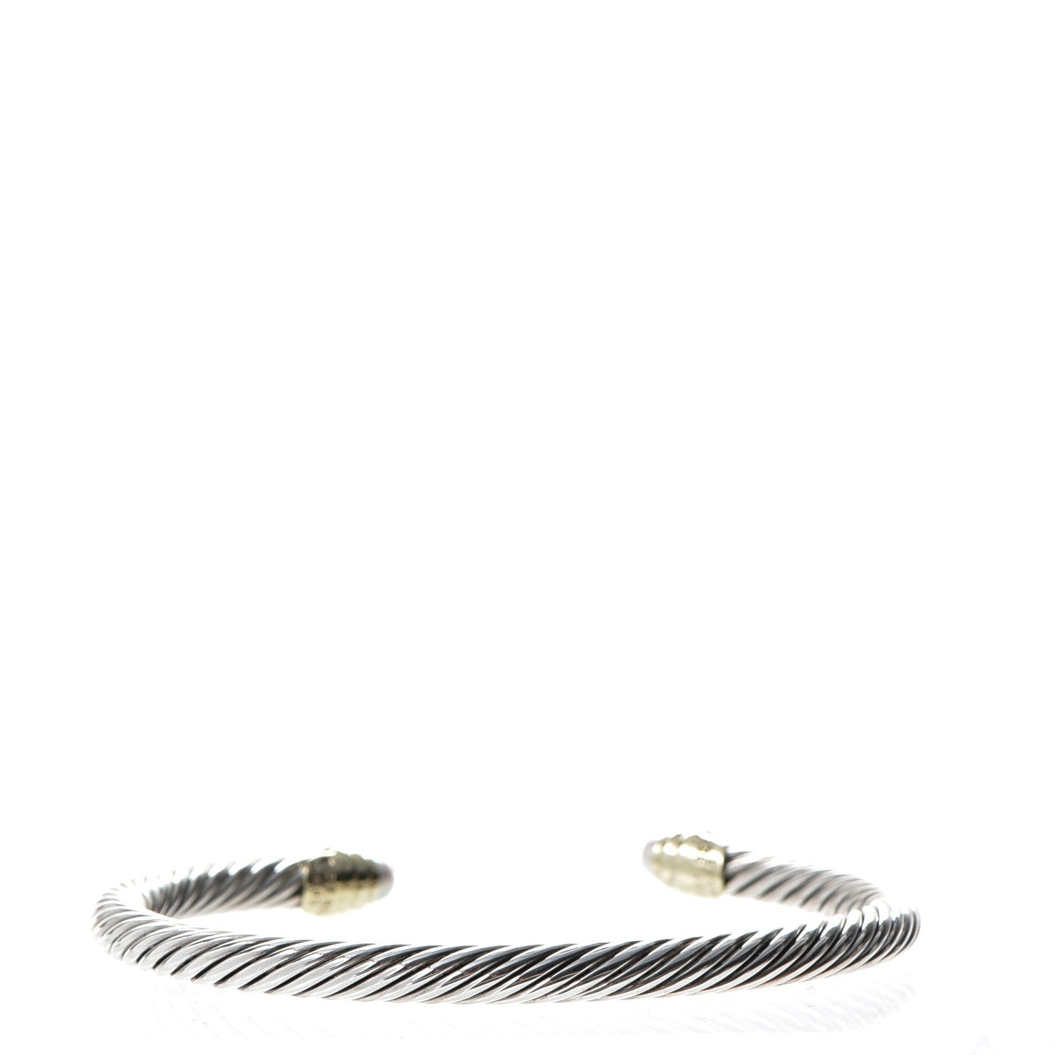 David Yurman Sterling Silver 14K Yellow Gold Pearl 5mm Cable Classics Petite Color Bracelet 3 of 5