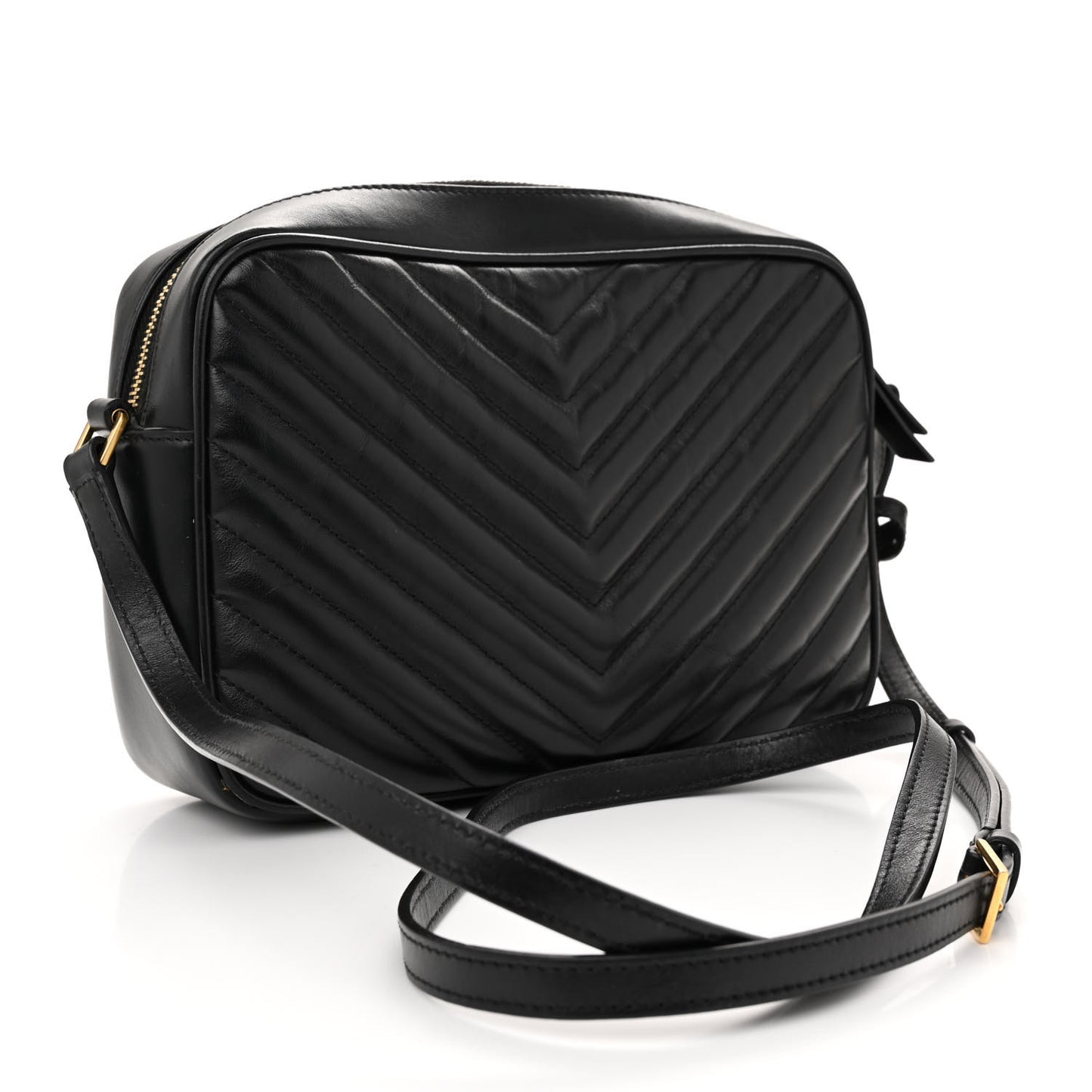 Calfskin Matelasse Monogram Lou Camera Bag Black