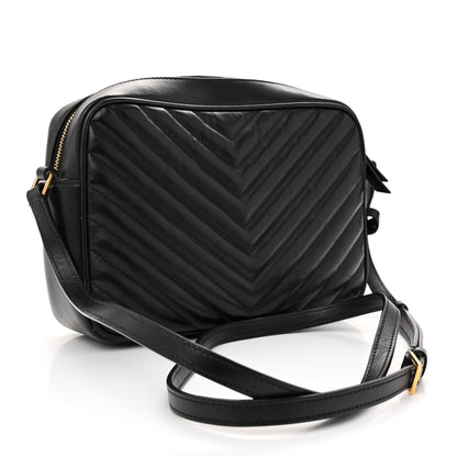 Saint Laurent Calfskin Matelasse Monogram Lou Camera Bag Black 3 of 13