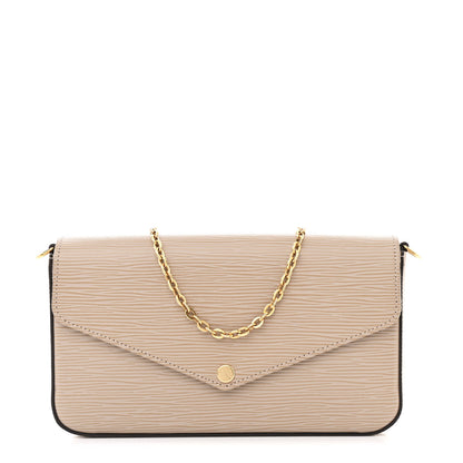 Louis Vuitton Epi Felicie Pochette Chain Wallet Galet 1 of 12