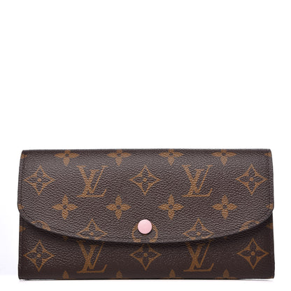 Louis Vuitton Monogram Emilie Wallet Rose Ballerine 1 of 9