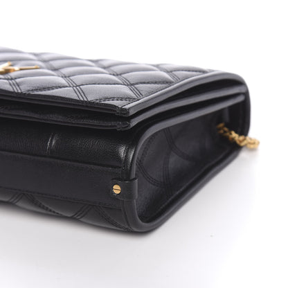 Saint Laurent Lambskin Quilted Mini Becky Chain Bag Black 8 of 9