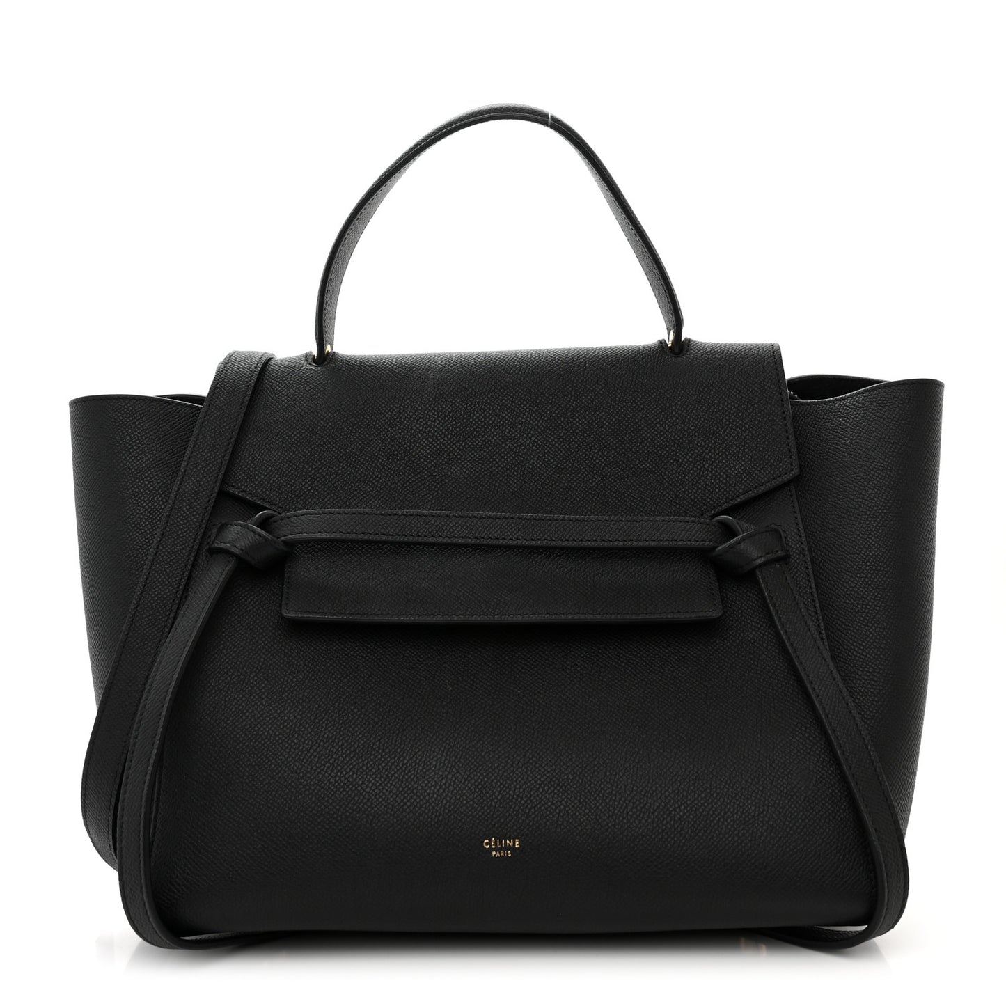 Grained Calfskin Mini Belt Bag Black