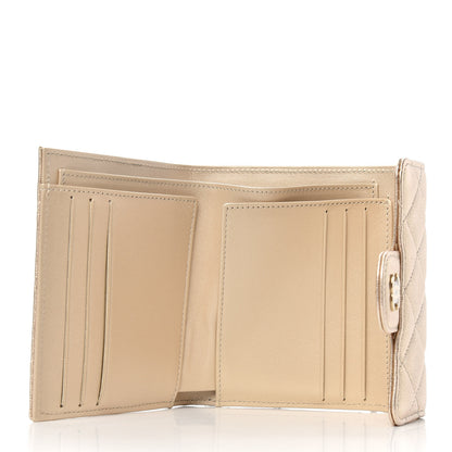 Chanel Metallic Lambskin Quilted Compact Flap Wallet Gold 5 of 8