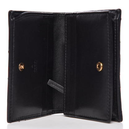 Gucci Calfskin Matelasse GG Marmont Card Case Wallet Black 5 of 10