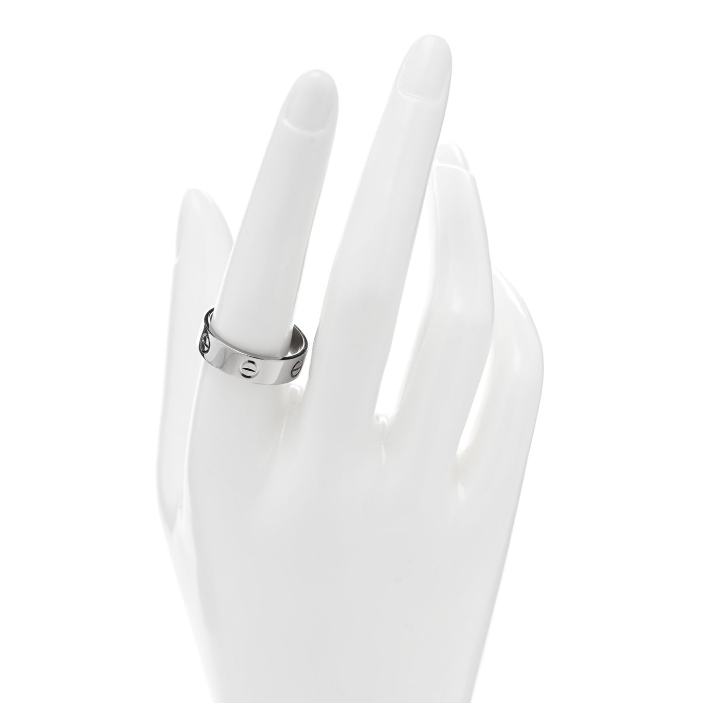18K White Gold 5.5mm LOVE Ring 60 9.25