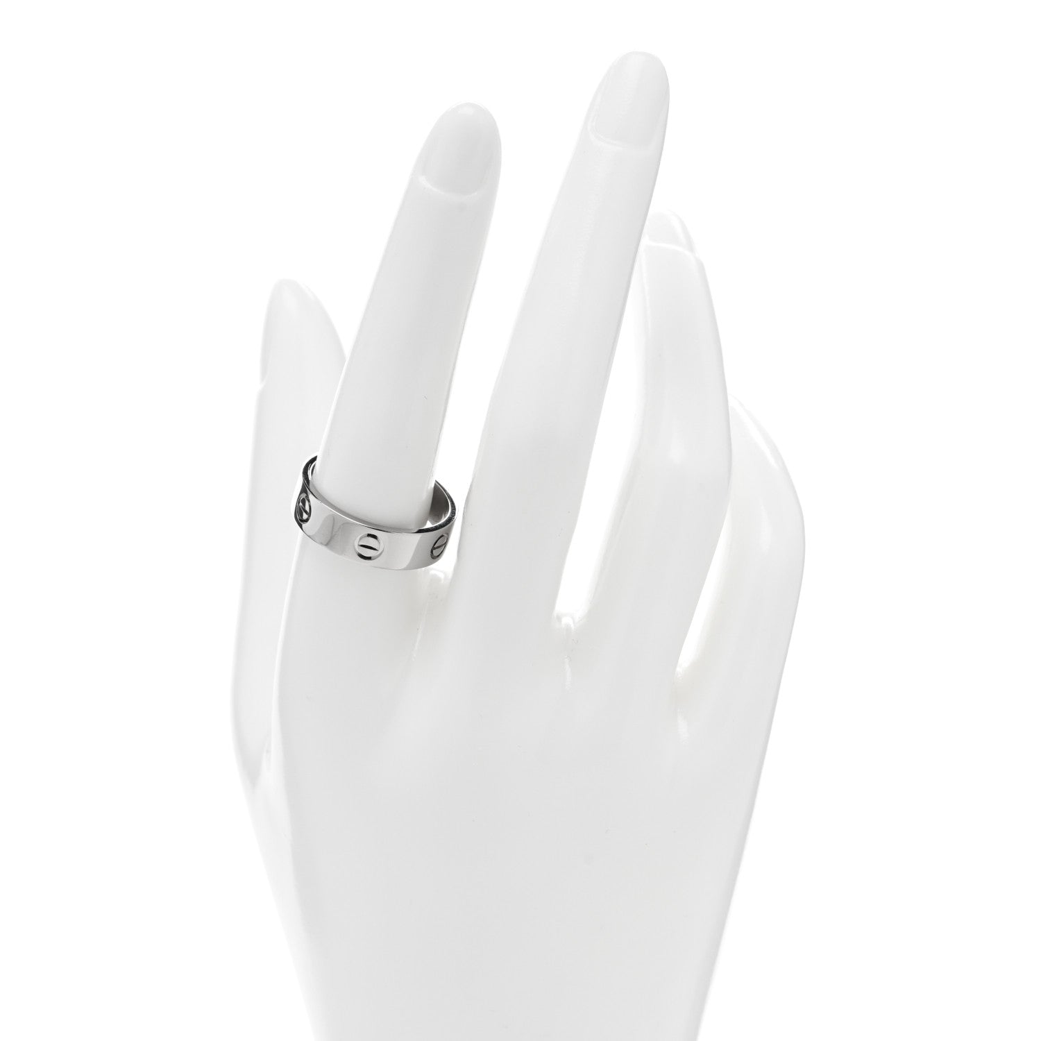 Cartier 18K White Gold 5.5mm LOVE Ring 60 9.25 2 of 4