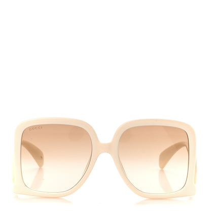Gucci Acetate Rectangle Frame Sunglasses GG1326S White 2 of 9