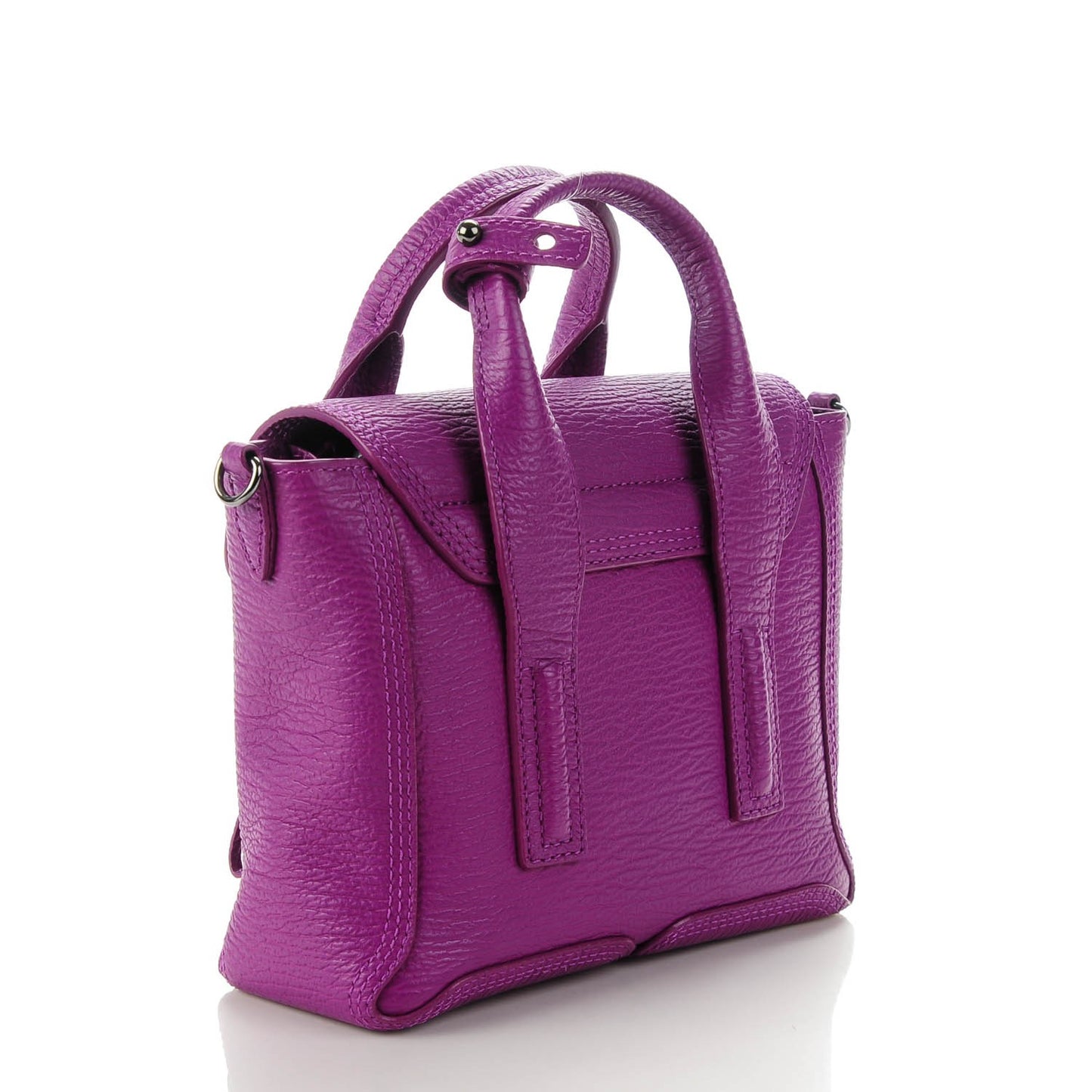3.1 Textured Calfskin Mini Pashli Satchel Orchid