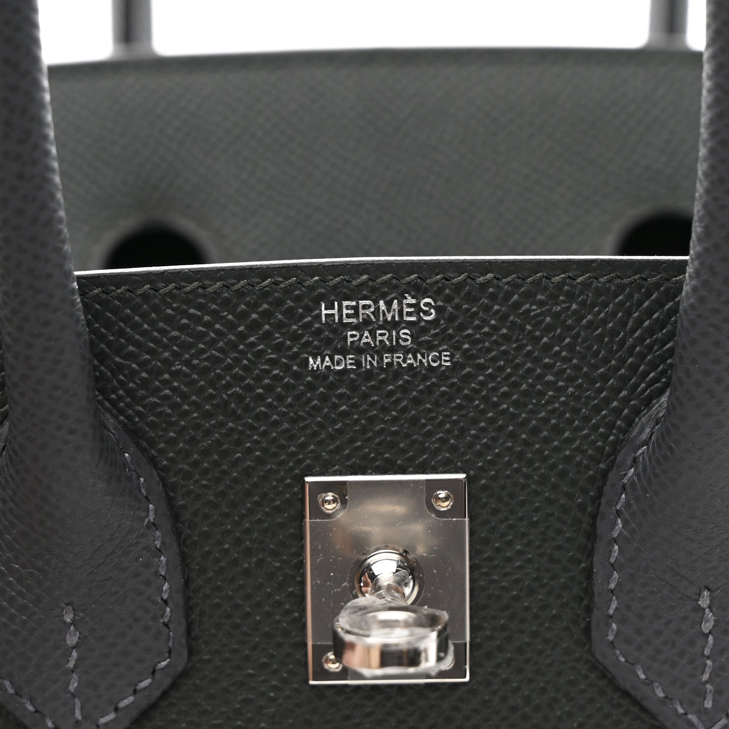 Hermes Epsom Tri-Color Birkin 25 Vert Fonce Ardoise Vert Peppermint 6 of 10