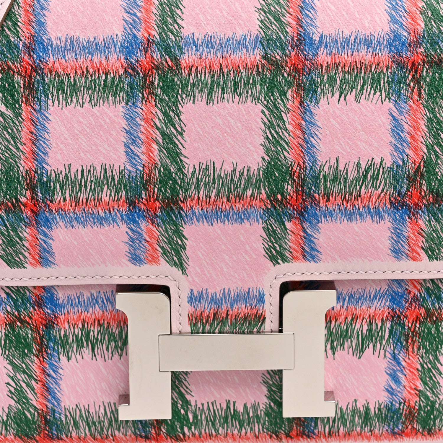 Hermes Swift Tartan Printed Constance 18 Mauve Pale 9 of 12